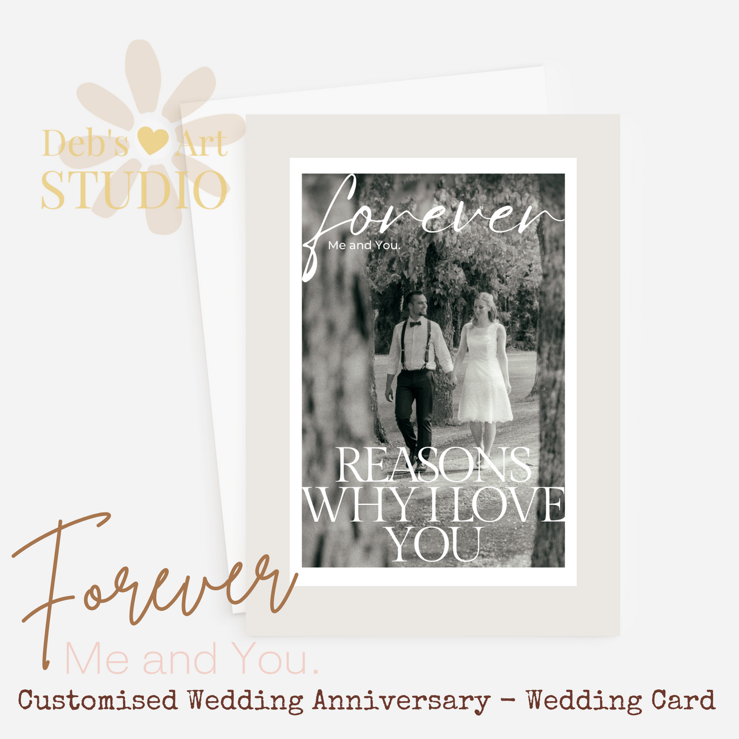 Wedding Anniversary, Personalized Card | 5x7" | Custom Greeting Card