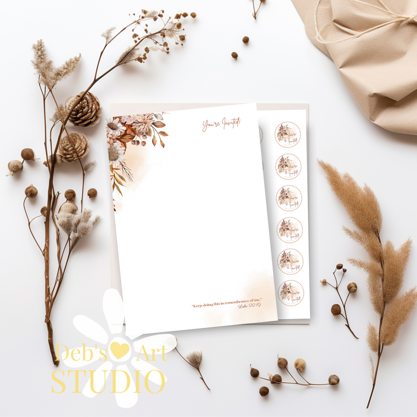 Visit jw.org, JW Envelope Stickers, Memorial Invite, Autumn Boho