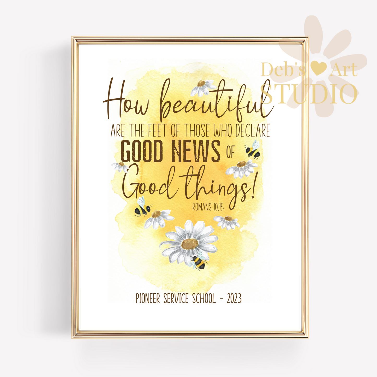 Romans 10:15, Bible Verse Wall Art | JW Pioneer Gifts | Pioneer School