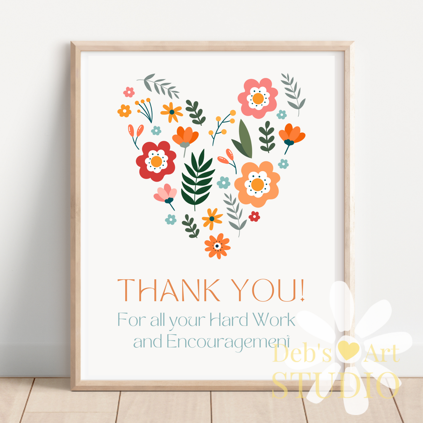 Thank you, Card | 1 Thessalonians 5:11 | Bright Flowers | Printable