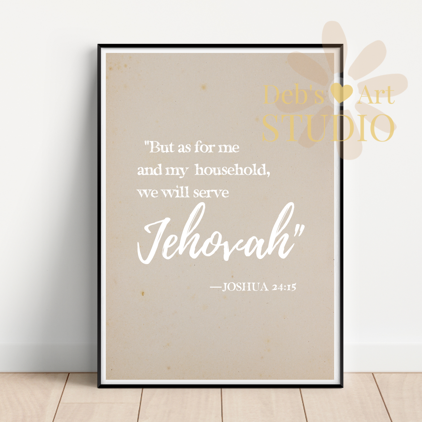 Bible Verse Wall Art | Joshua 24:15 | As for me and my household...