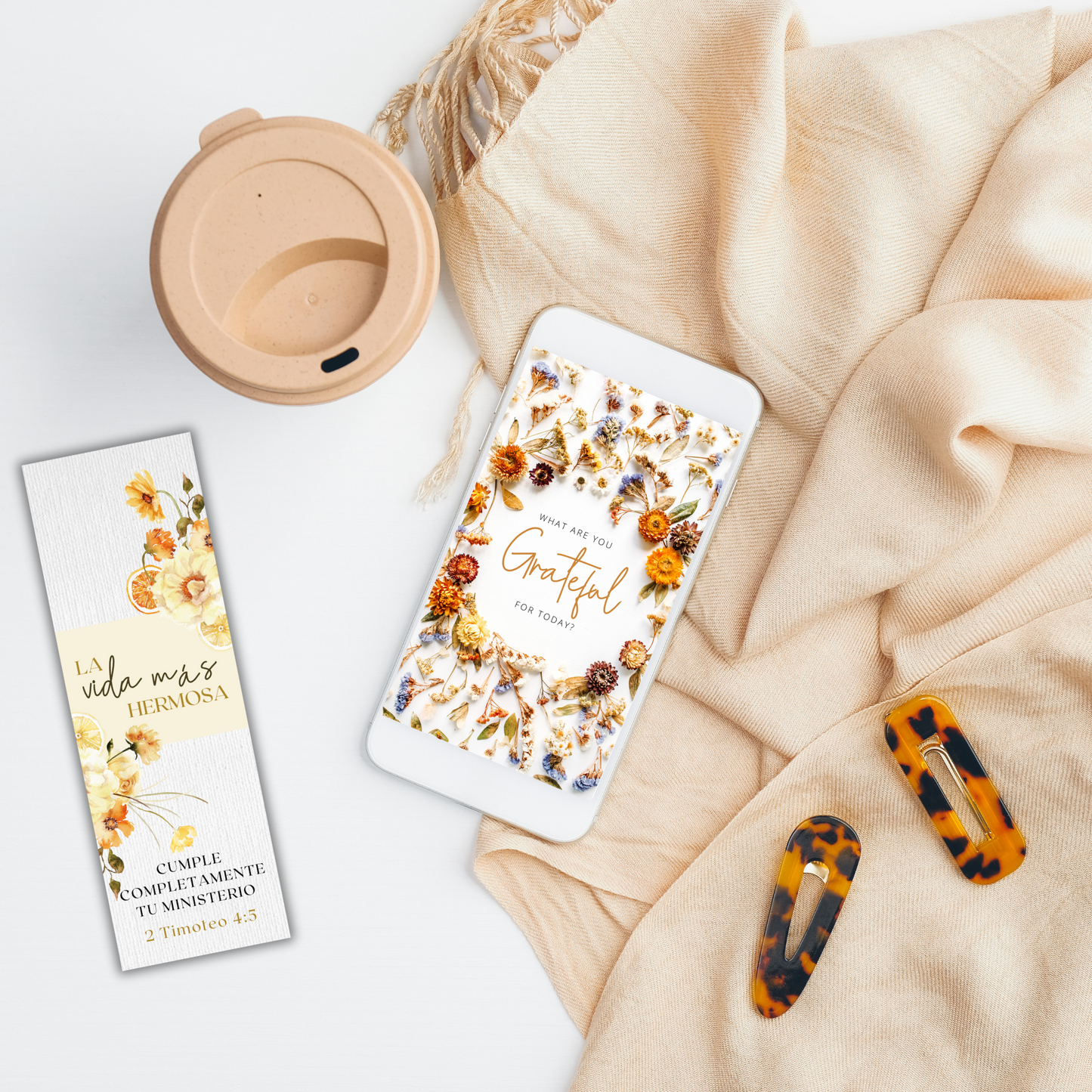 Best Life Ever | JW Gifts | Spanish JW Bookmark | Lemon Boho Flowers