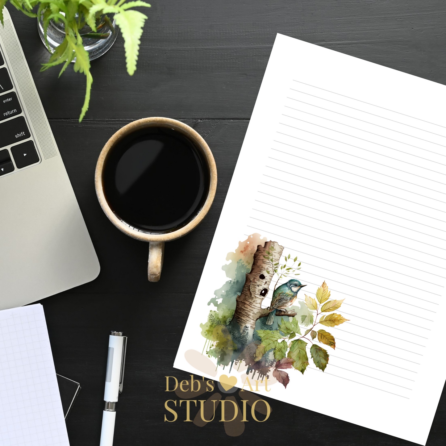 Letter Writing Paper | JW Printable | Letterheads | Forest Birds