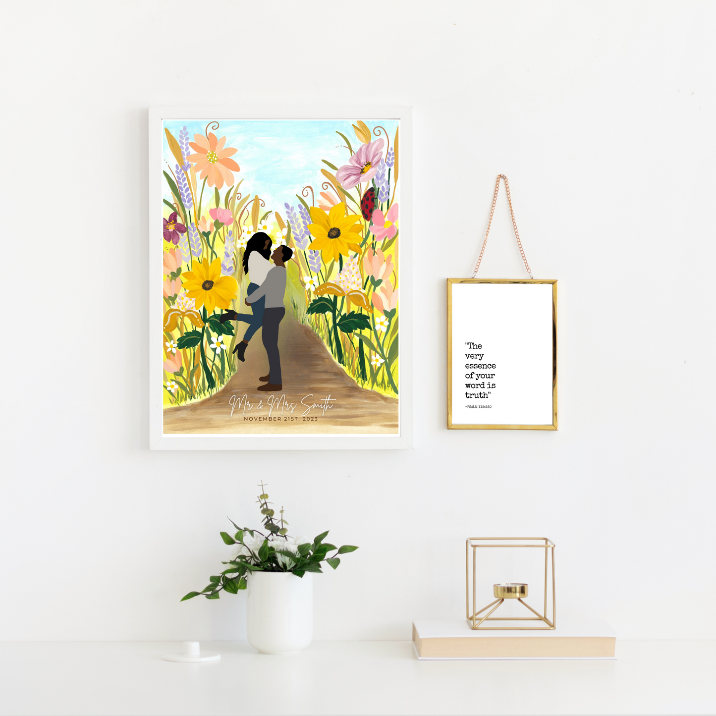 Custom Portrait | Couples Custom Print | JW Anniversary Gift | Wedding