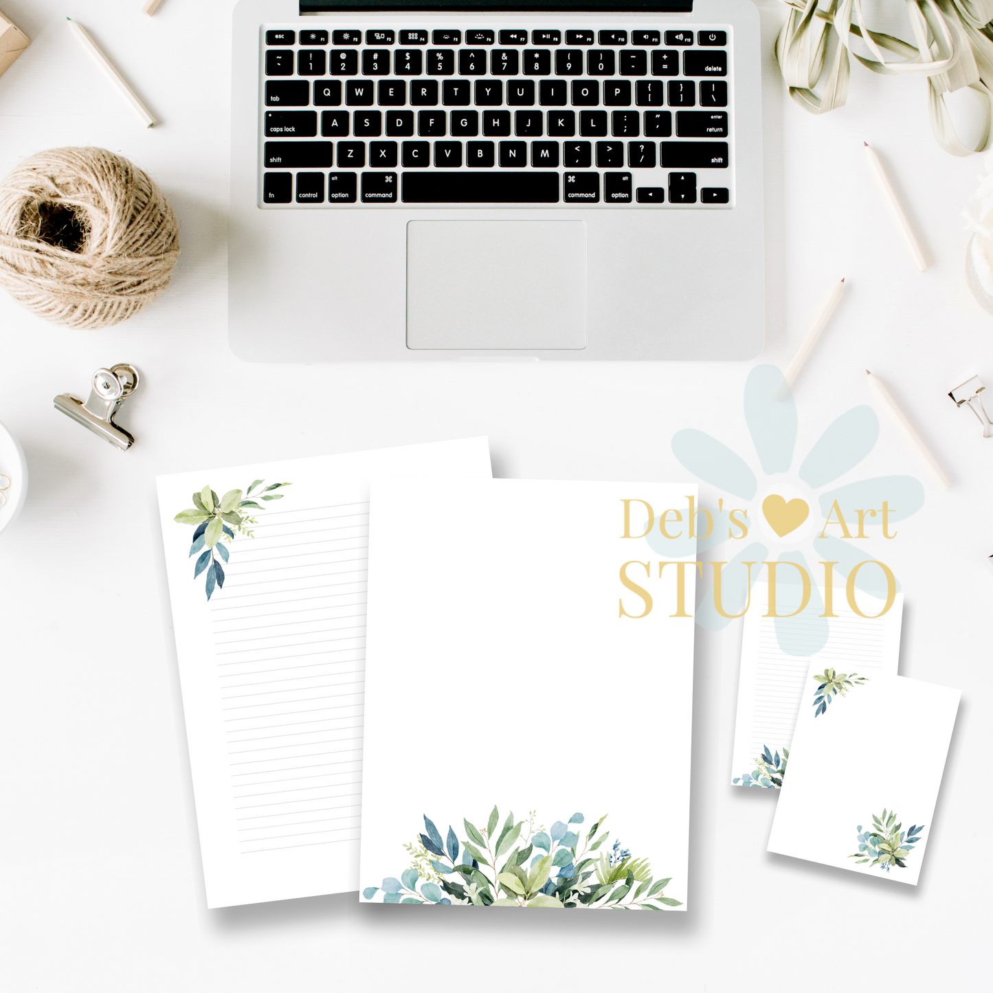 Printable Letter | Eucalyptus Bouquet | Letter Writing Notepaper