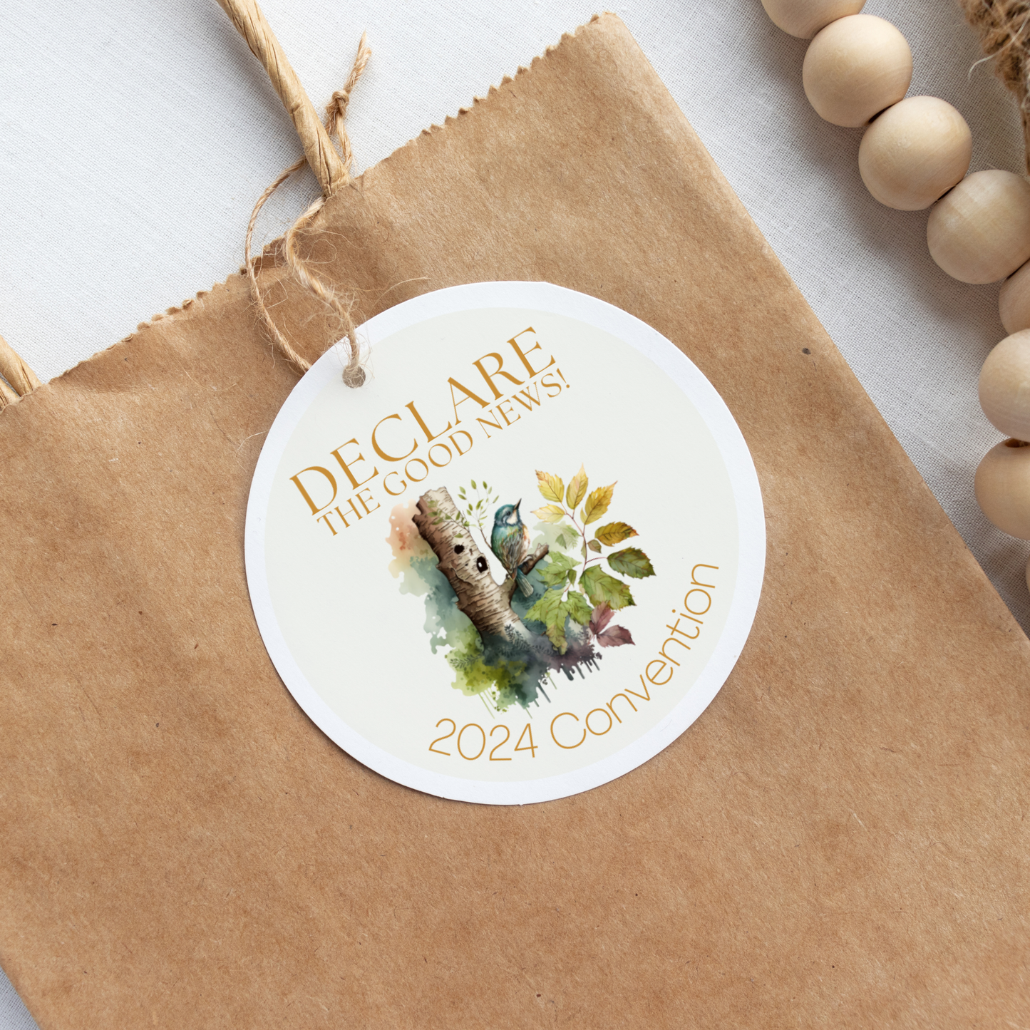 2024 Good News Convention | JW Gift Tag, Stickers | Forest Birds