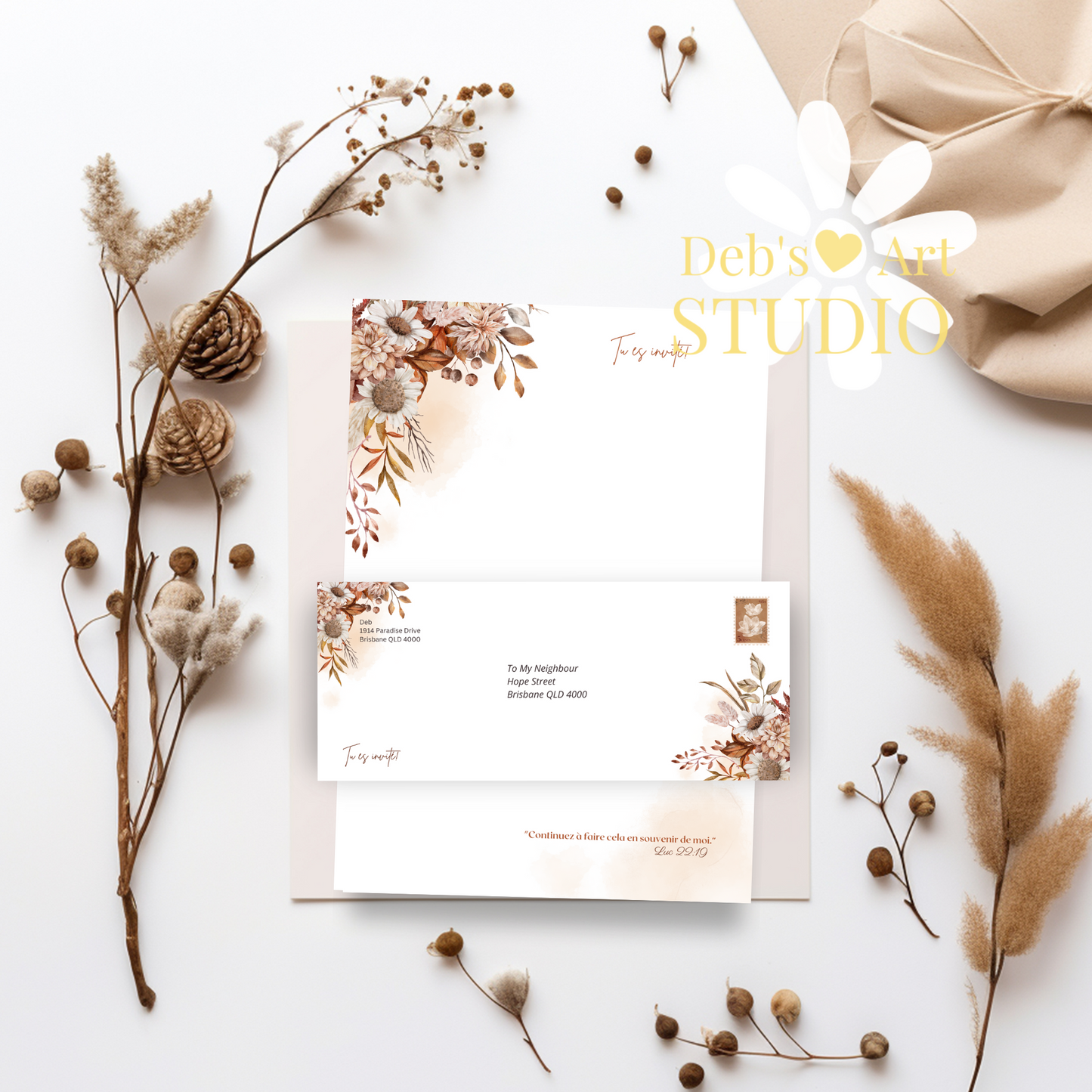 Visit jw.org, French, JW Envelopes | Memorial | Letter Writing | Autumn Boho