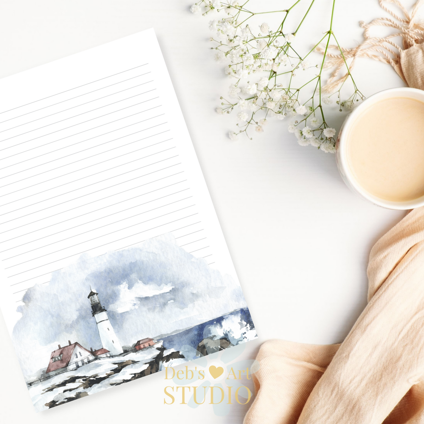 Letter Writing Paper | JW Printable | Letterheads | Lighthouse Oceans