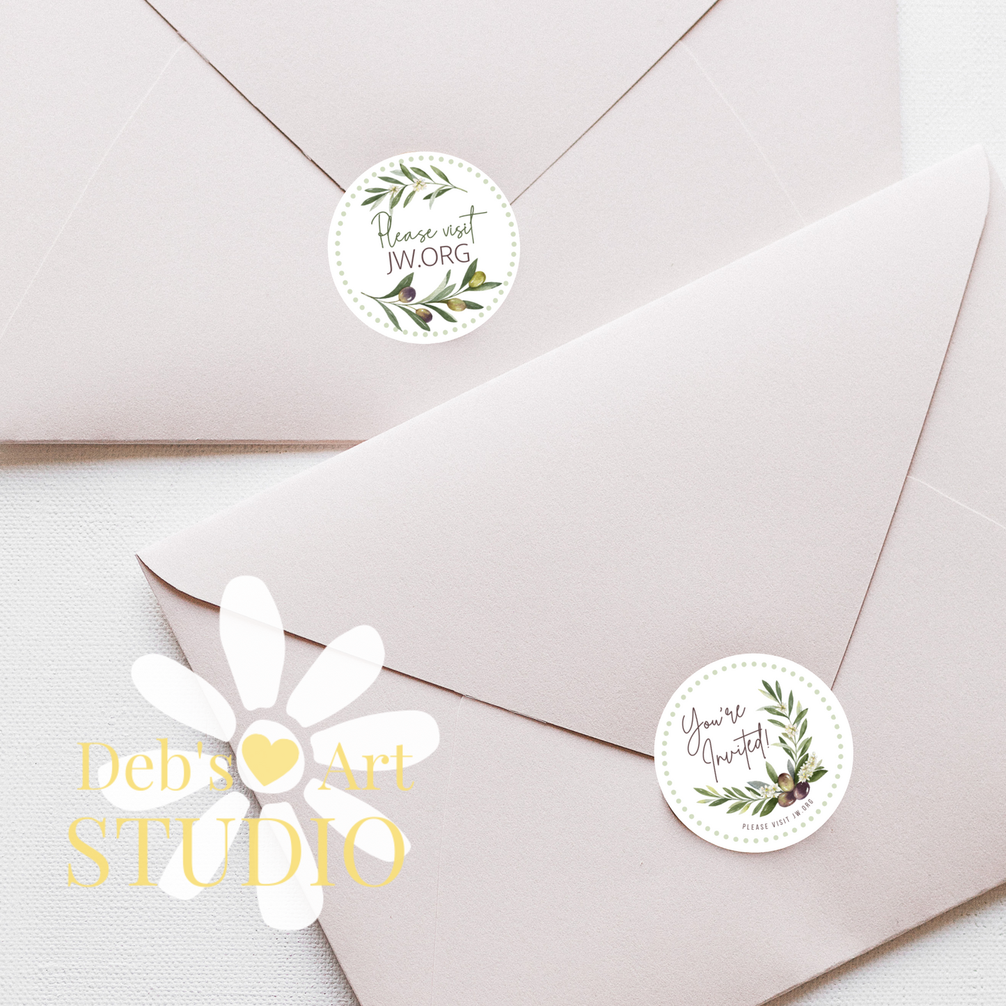 Memorial Invitation | Envelope Stickers | Memorial Campaign | Olives