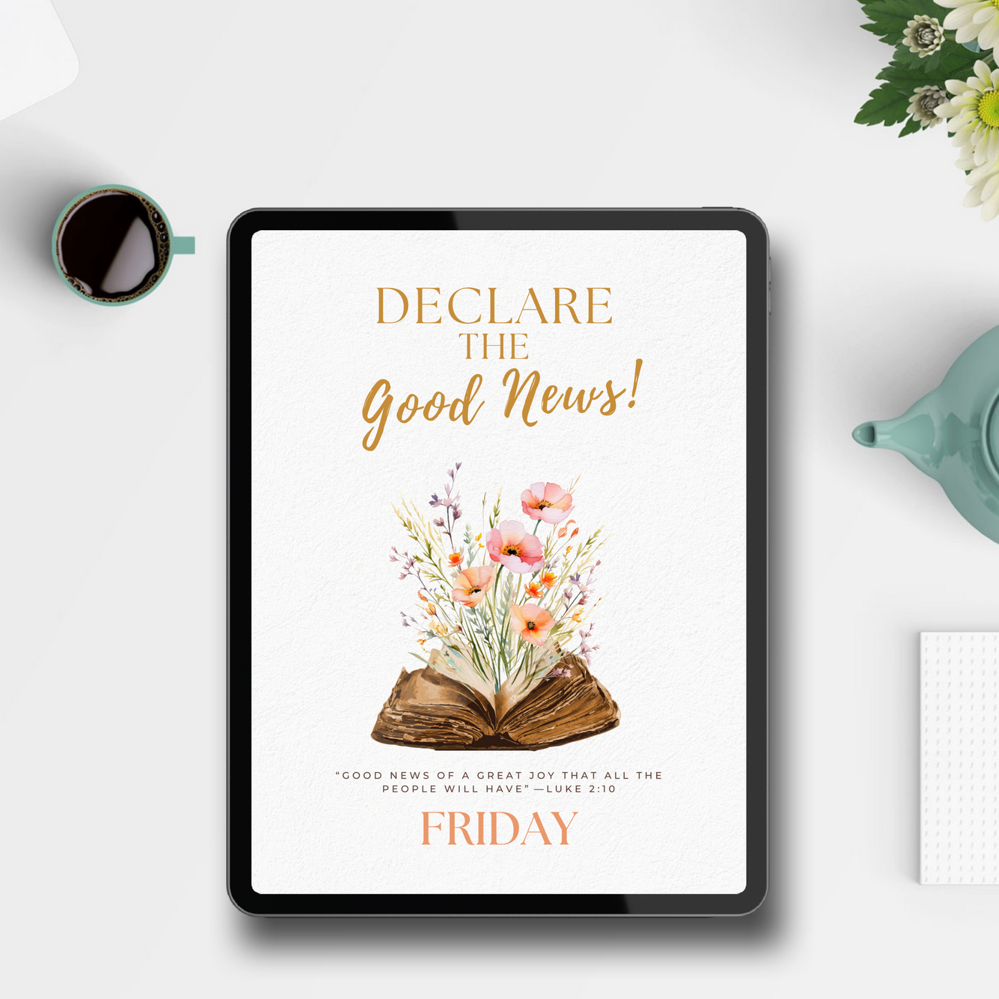 2024 JW Convention Notebook | Declare the Good News | Peach Flowers