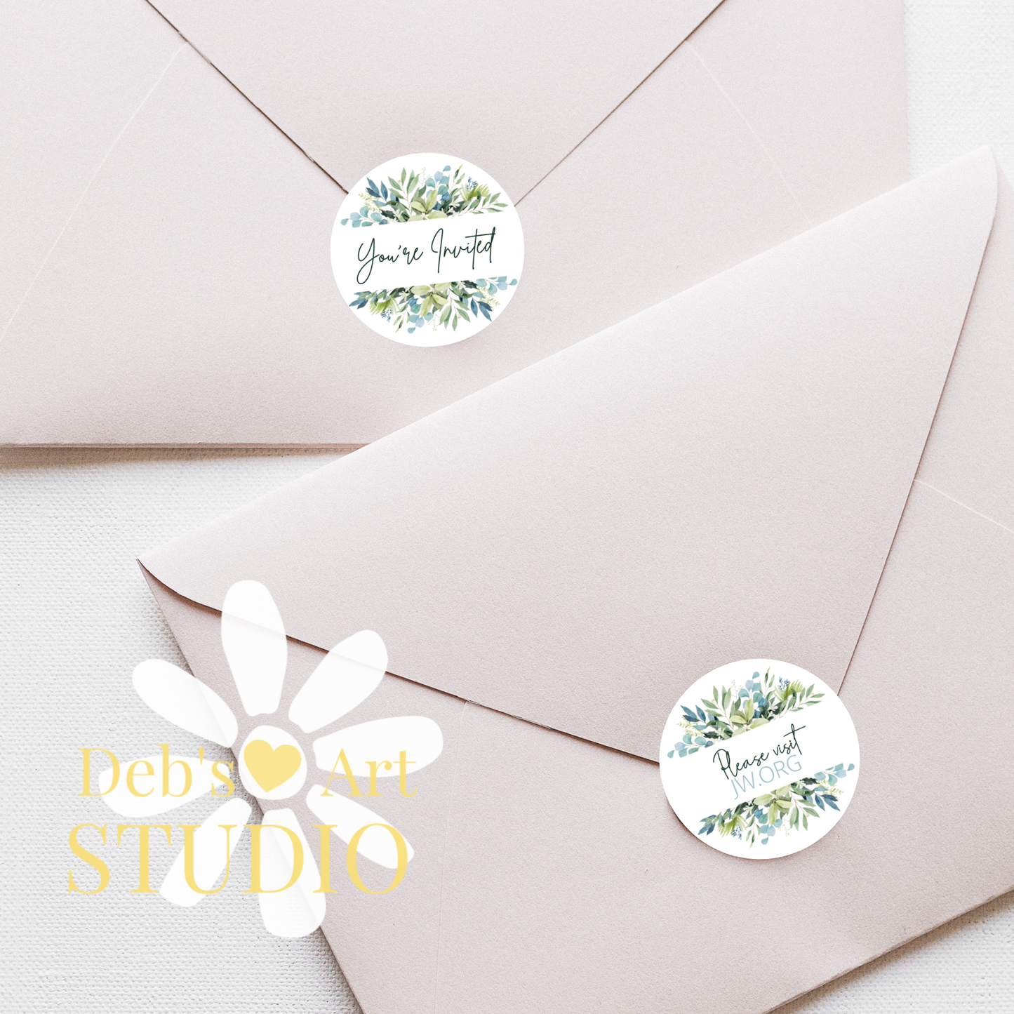 Memorial | Envelope Stickers | JW Letter Writing | Eucalyptus Leaves