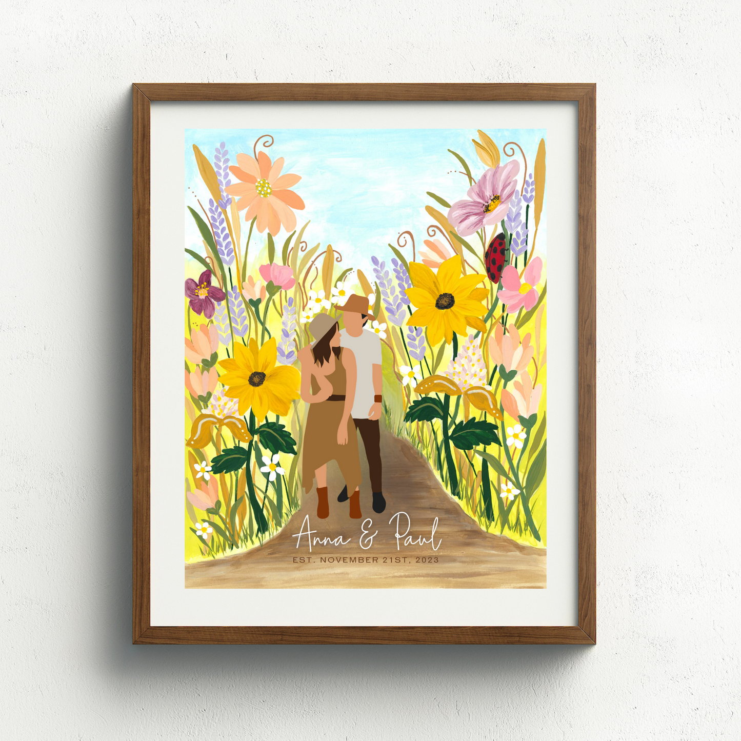 Custom Portrait | Couples Custom Print | JW Anniversary Gift | Wedding