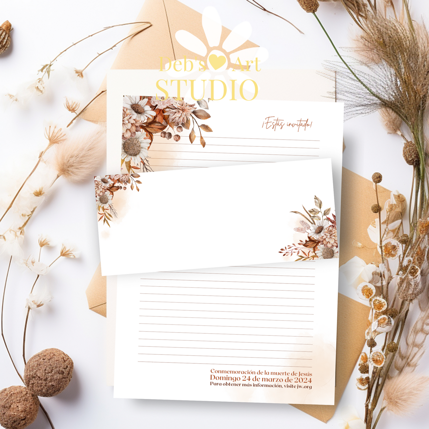 Visit jw.org, JW Envelope Stickers, Spanish Memorial Invite, Autumn Boho