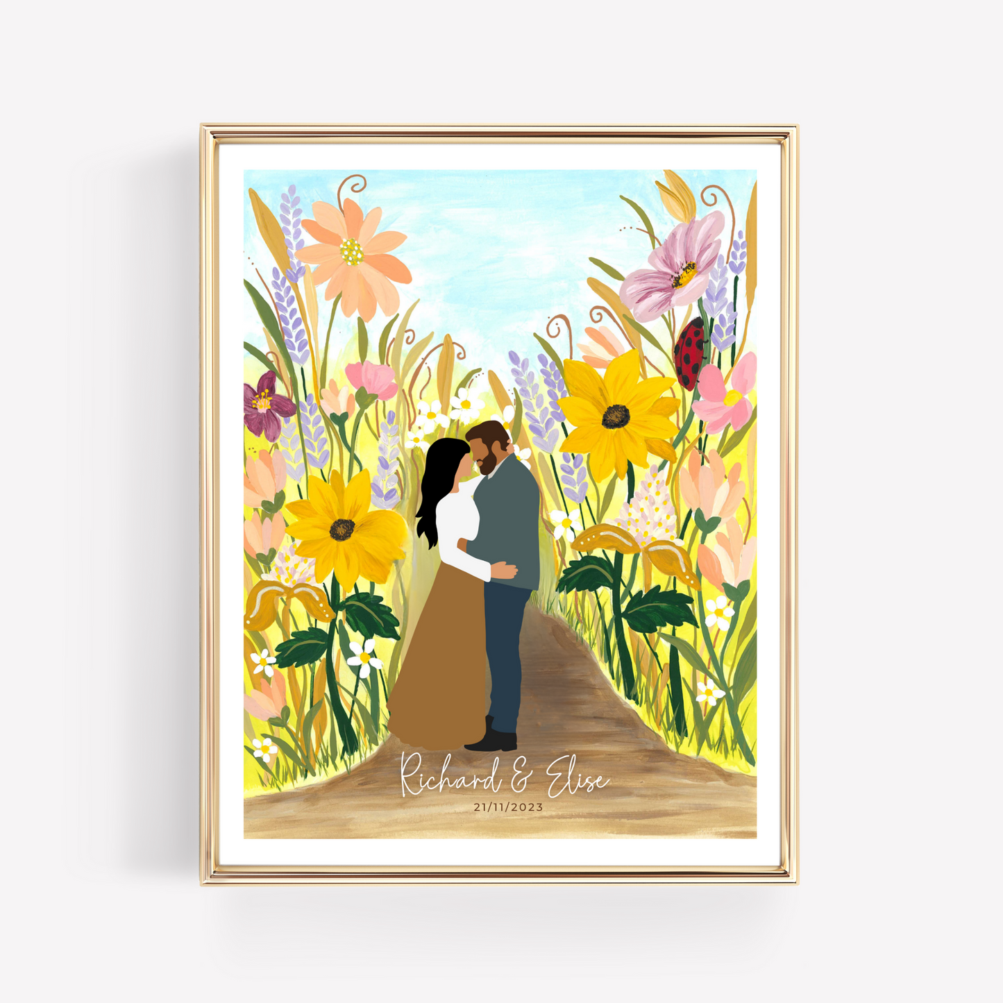 Custom Portrait | Couples Custom Print | JW Anniversary Gift | Wedding