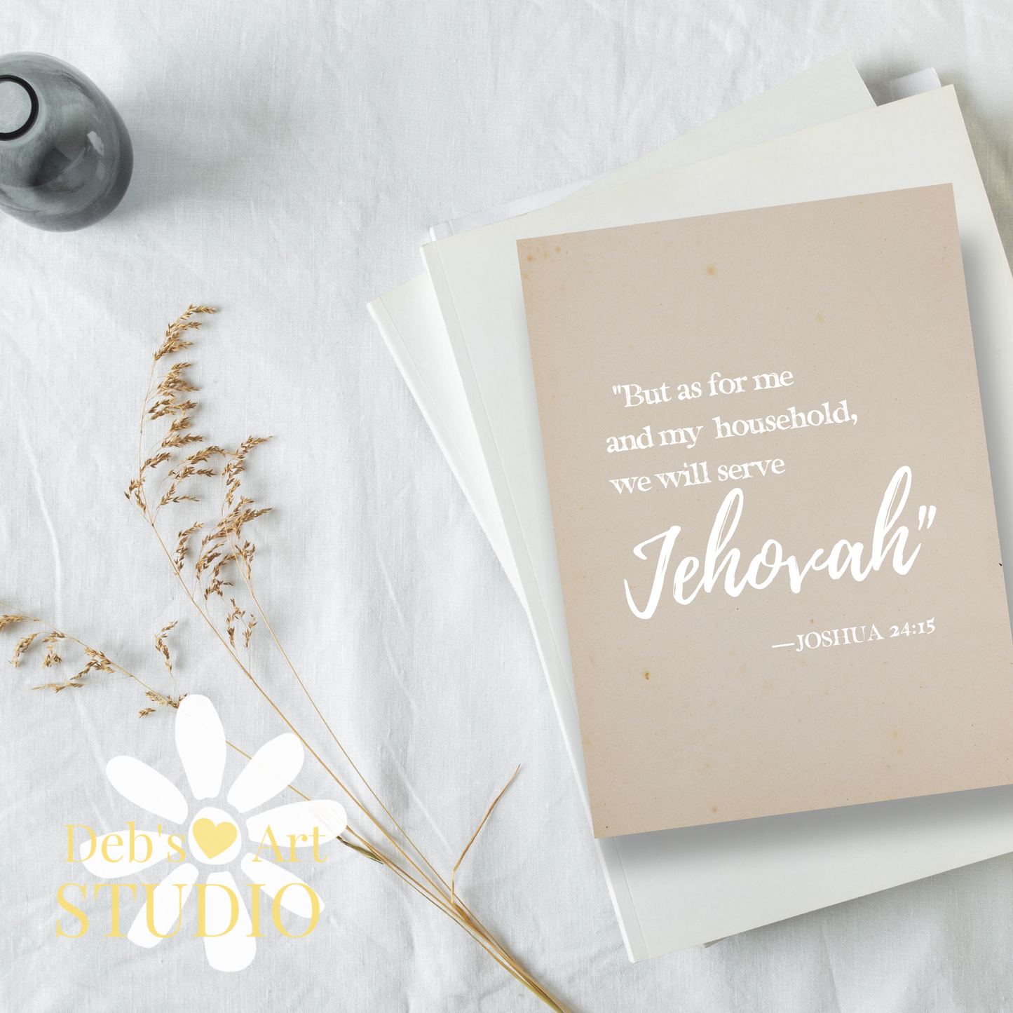 Bible Verse Wall Art | Joshua 24:15 | As for me and my household...