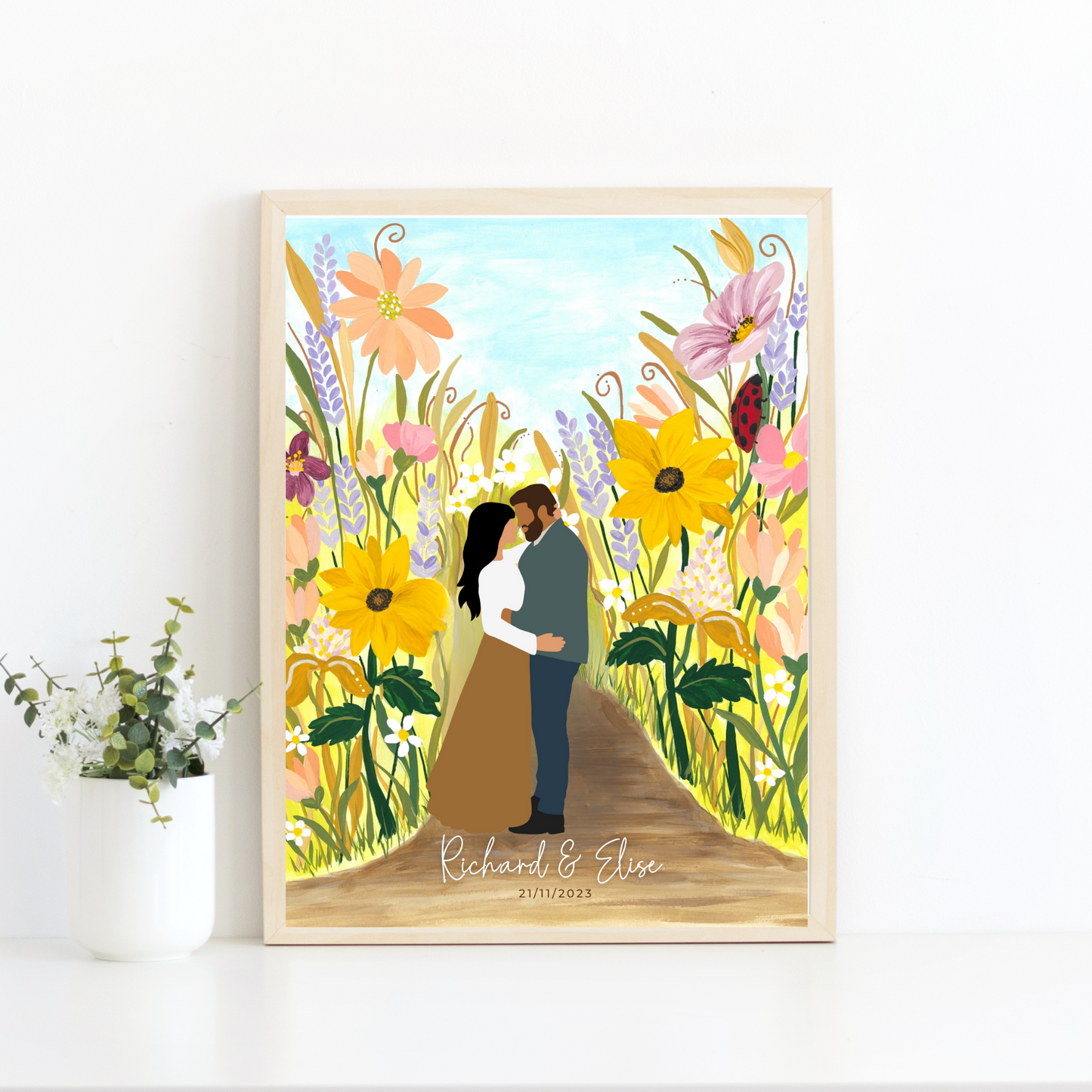 Custom Portrait | Couples Custom Print | JW Anniversary Gift | Wedding