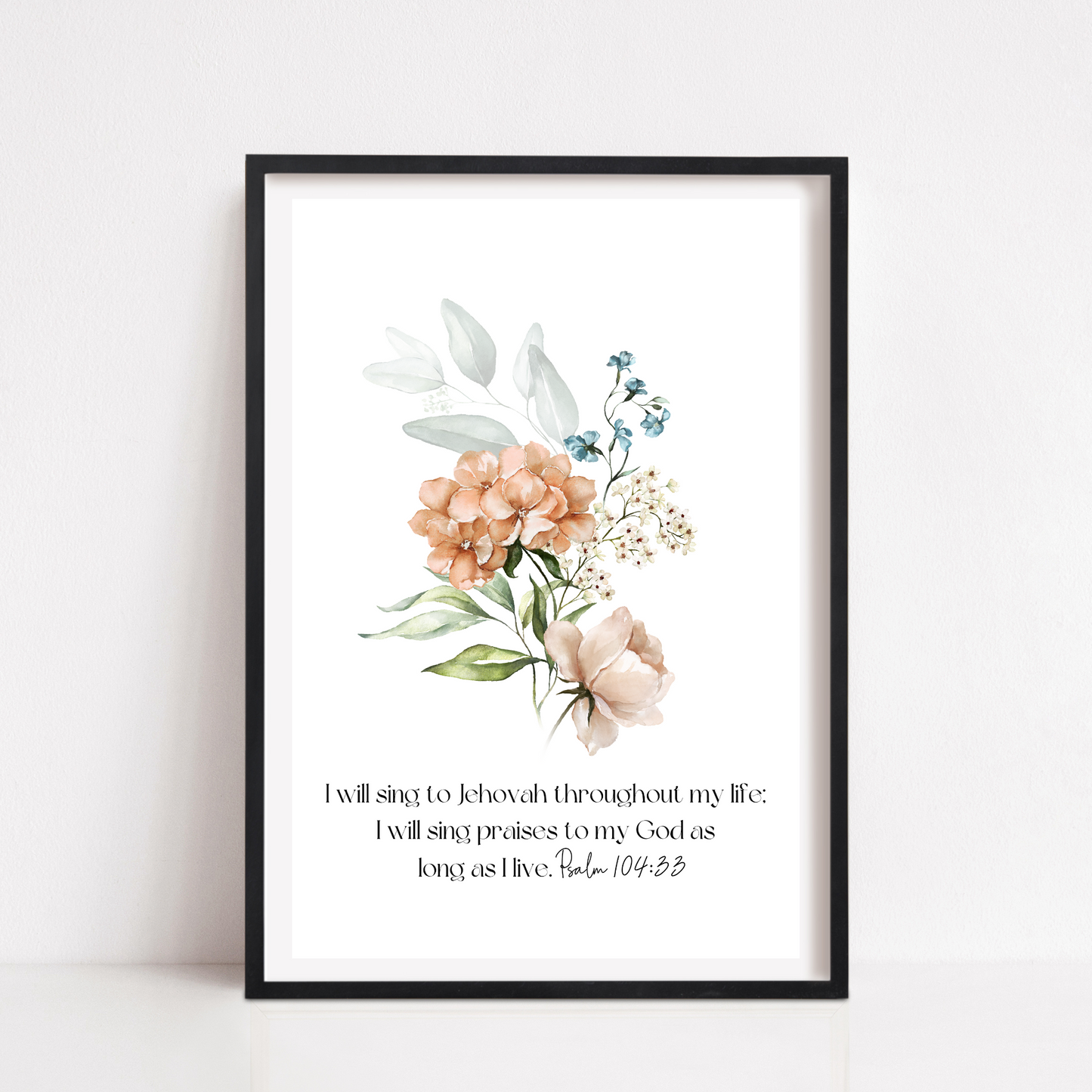 Custom Bible Verse Wall Art | Botanical Wall Art | Set of 3 Prints