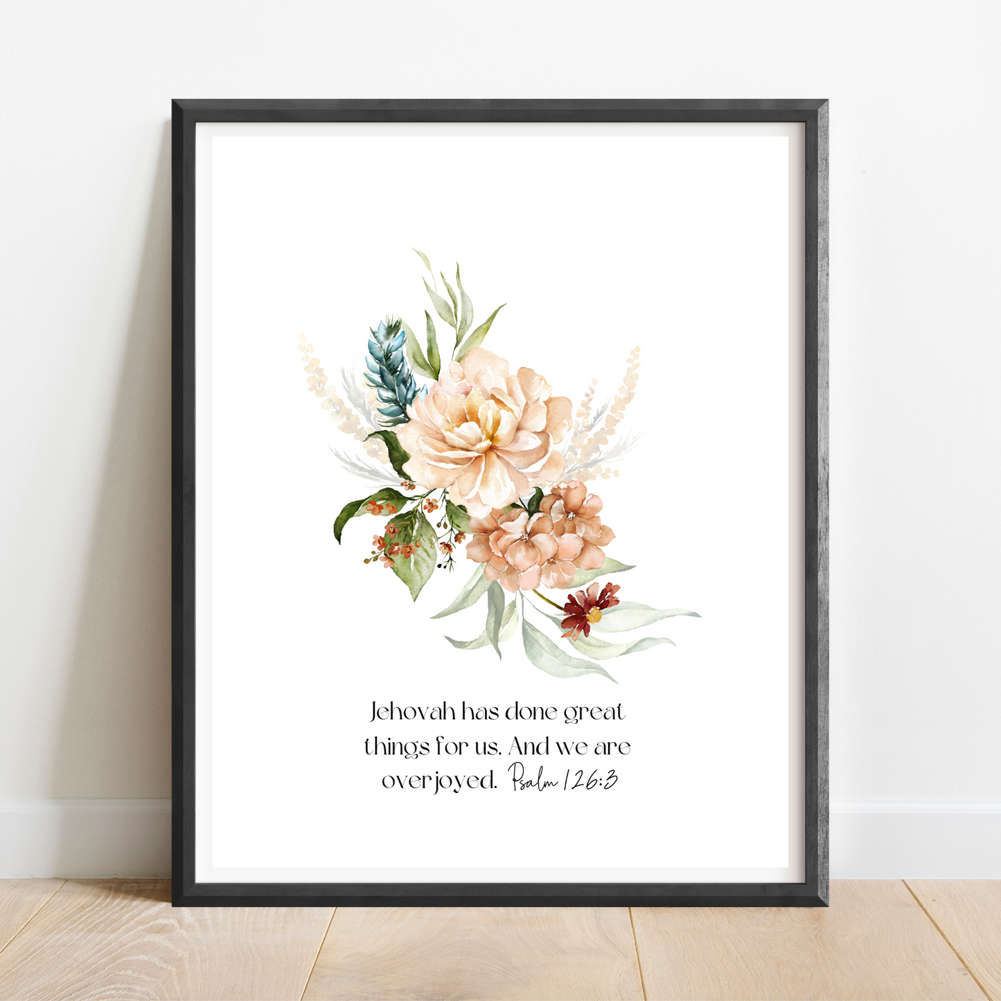 Custom Bible Verse Wall Art | Botanical Wall Art | Set of 3 Prints