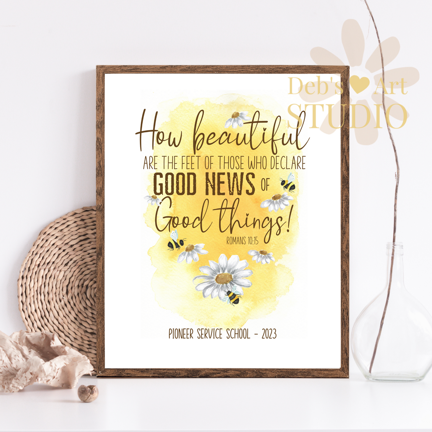 Romans 10:15, Bible Verse Wall Art | JW Pioneer Gifts | Pioneer School