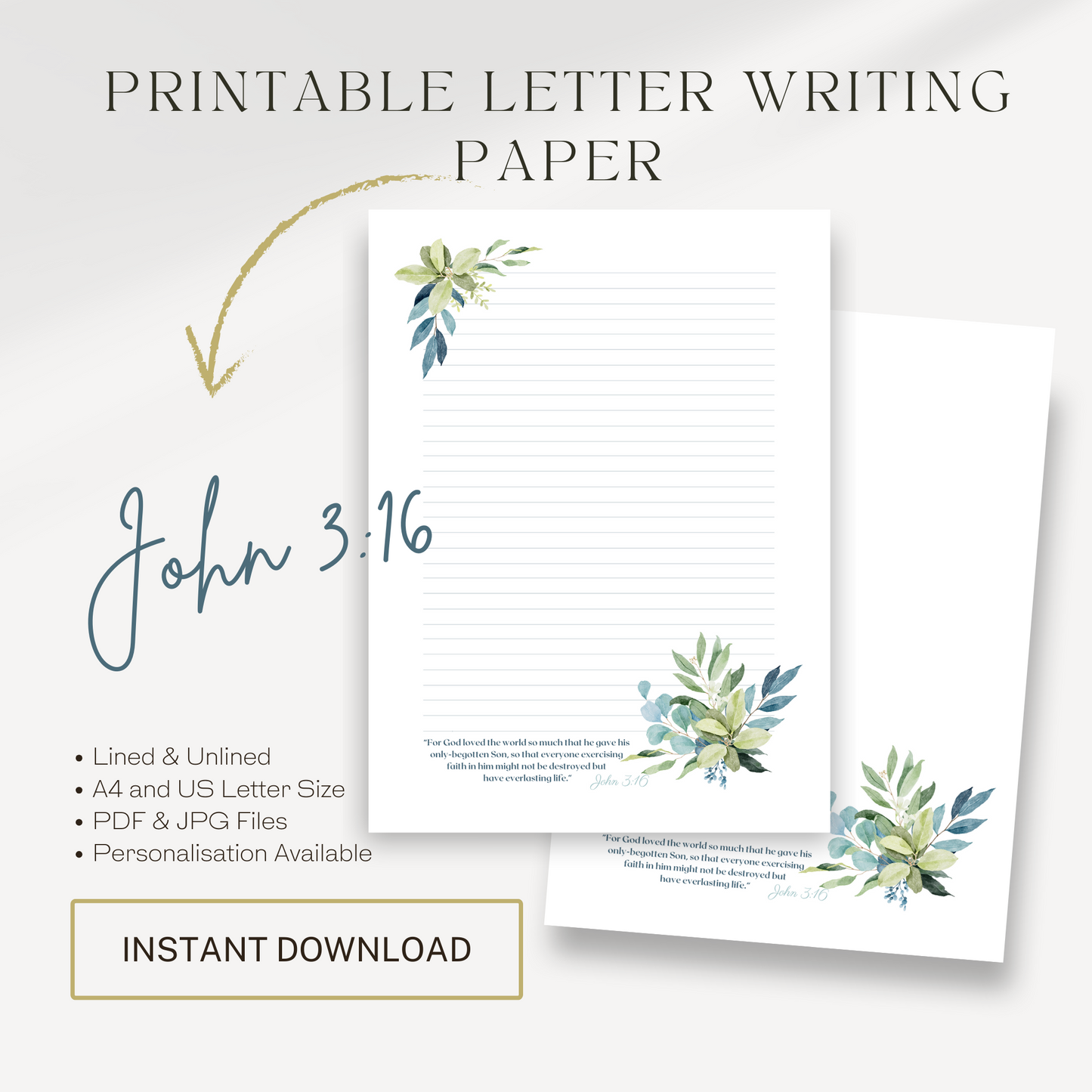 John 3:16 | God loved the world, JW Letter Writing | Eucalyptus Leaves