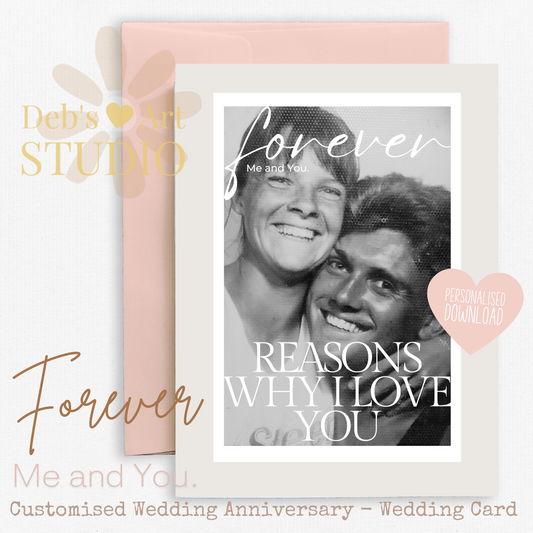 Wedding Anniversary, Personalized Card | 5x7" | Custom Greeting Card