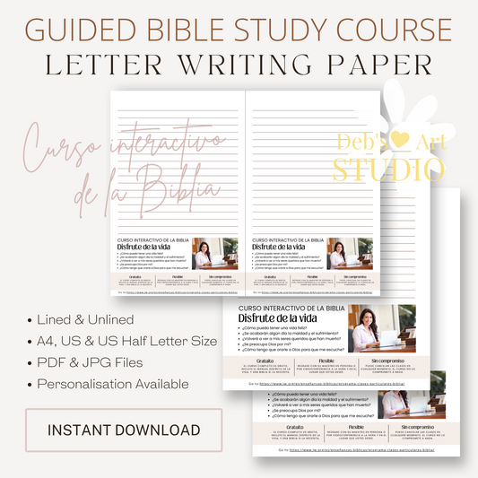 Guided Bible Study Offer, Enjoy Life Forever! Spanish JW Letterhead