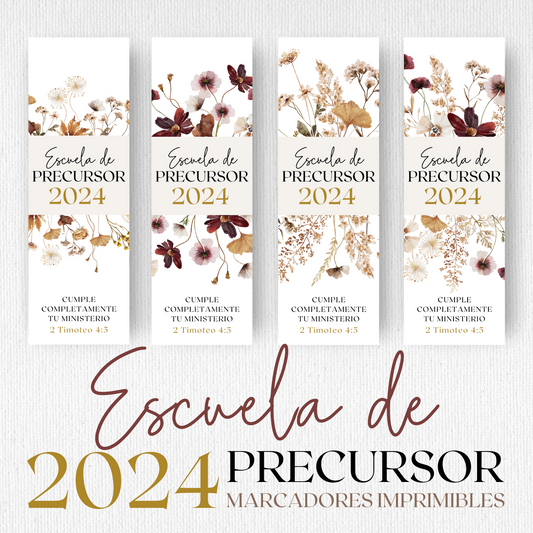 JW bookmark - Spanish | Pioneer Service School 2024 | Boho Wildflowers