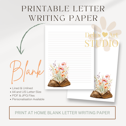 Letter Writing Paper | JW Printable | Bible & Peach Flowers