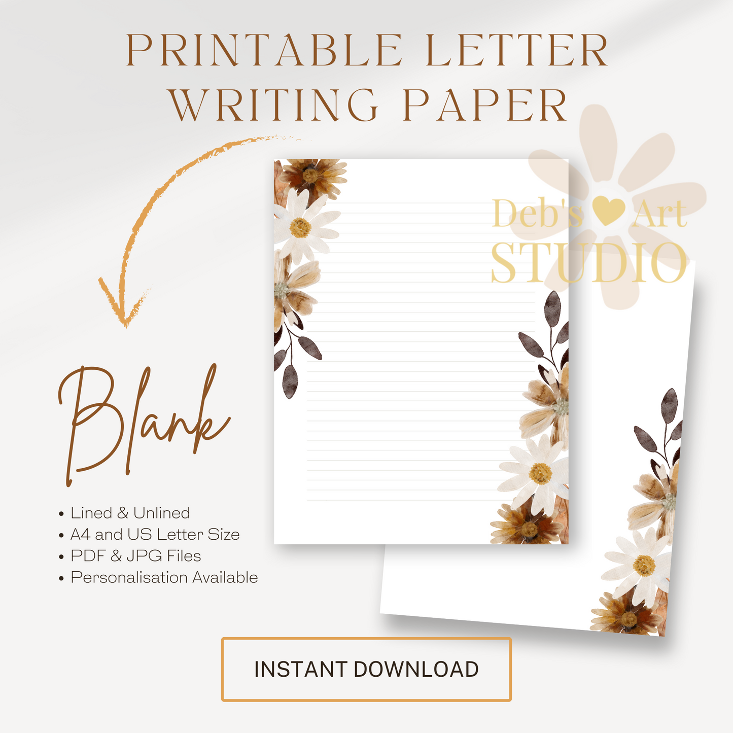 Matthew 6:10, JW Letter Writing Paper | Notepaper | Fall Boho Flowers