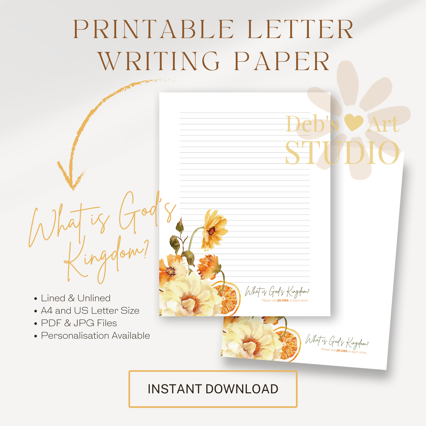 What Is God's Kingdom? | JW Letter Writing | Yellow & Orange Flowers