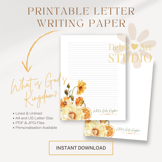 What Is God's Kingdom? | JW Letter Writing | Yellow & Orange Flowers