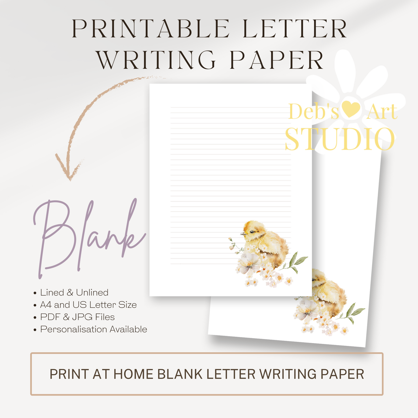 JW Letter Writing Paper | JW Printable | Notepaper | Baby Animals