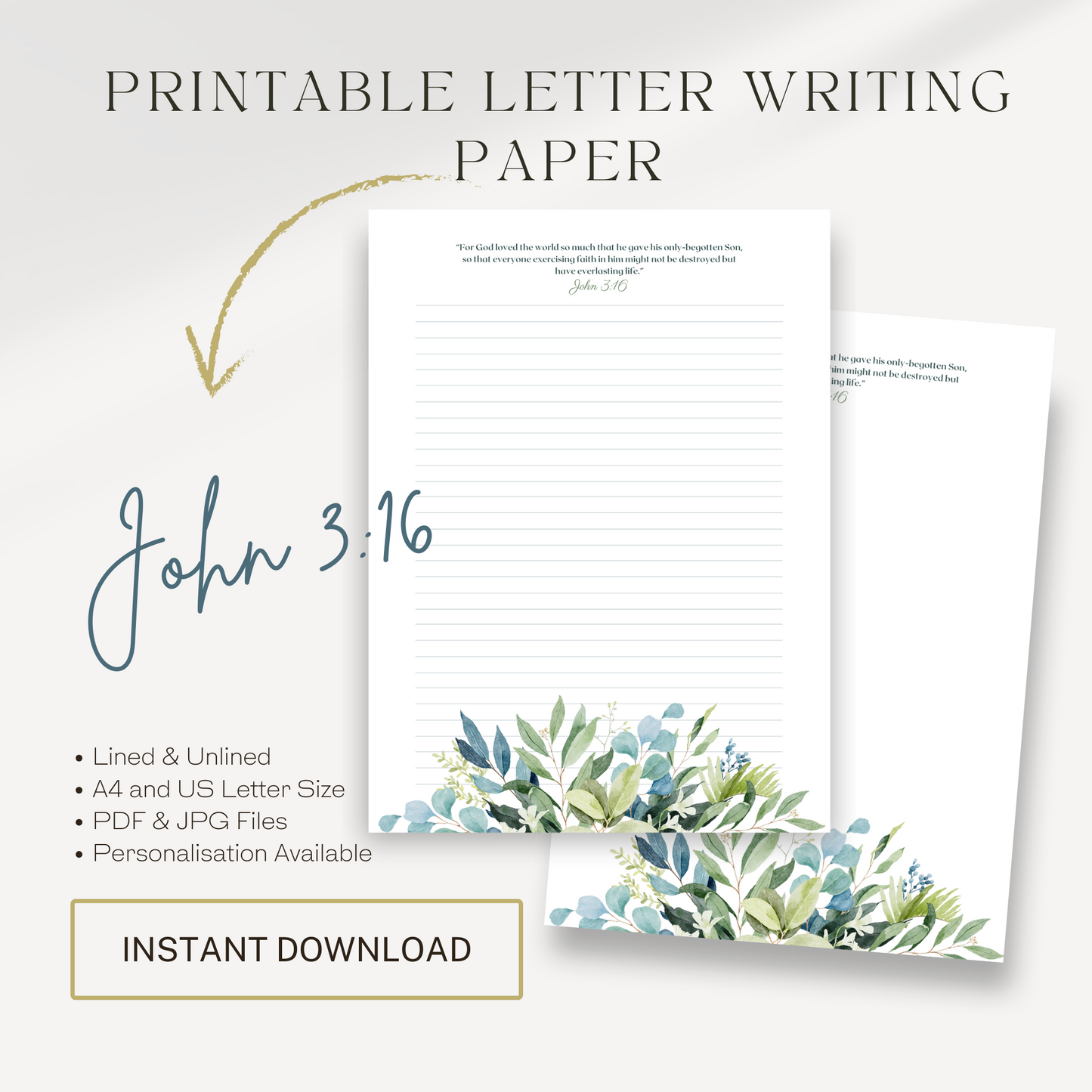 John 3:16 | God loved the world, JW Letter Writing | Eucalyptus Leaves