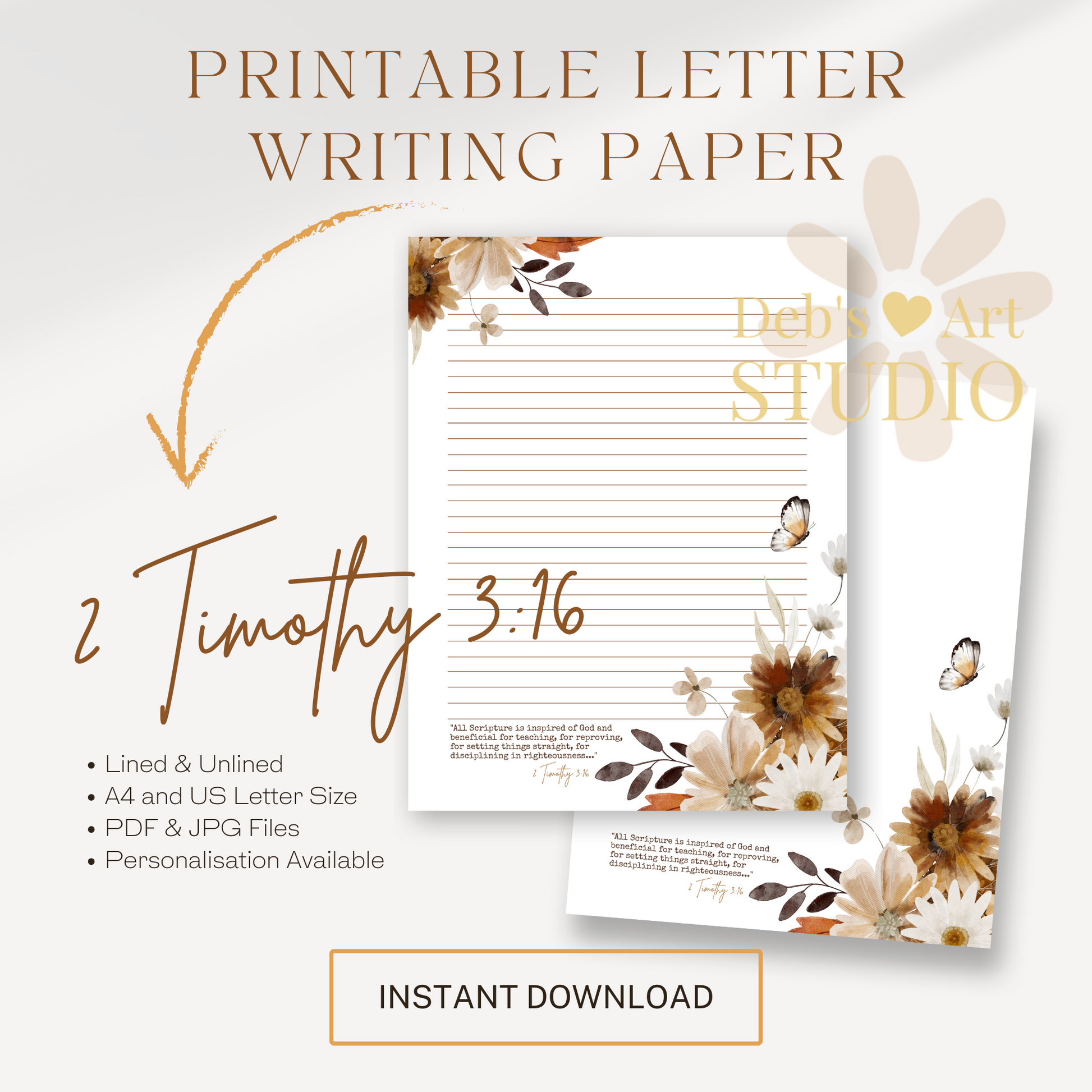 JW Stickers - Autumn Floral Stickers for Letter Writing