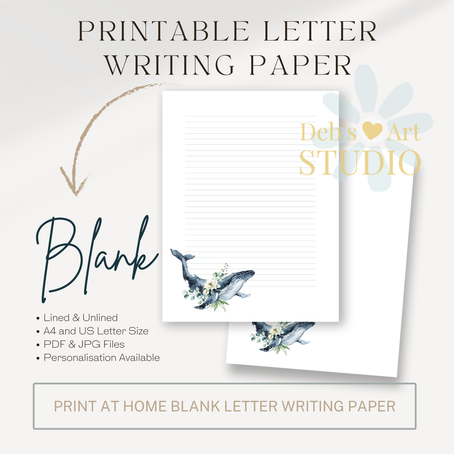 Letter Writing Paper | JW Printable | Letterheads | Ocean Fauna