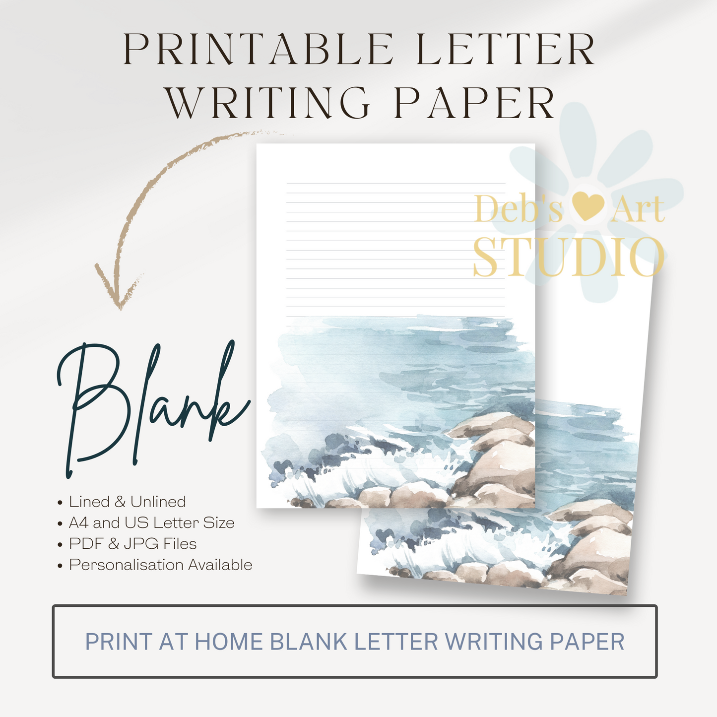 Letter Writing Paper | JW Printable | Letterheads | Lighthouse Oceans