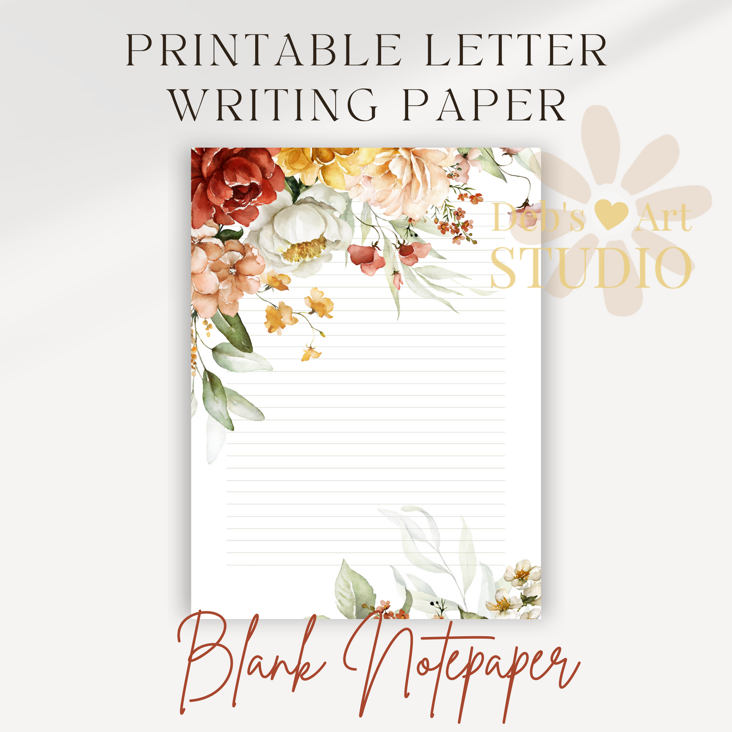 Letter Writing Paper | JW Printable | Letterheads | Bright Botanicals