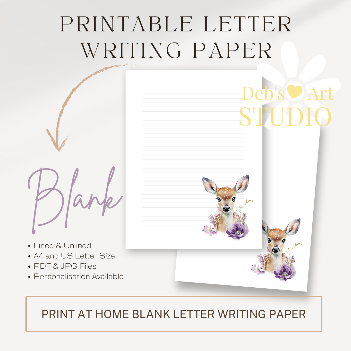 JW Letter Writing Paper | JW Printable | Notepaper | Baby Animals