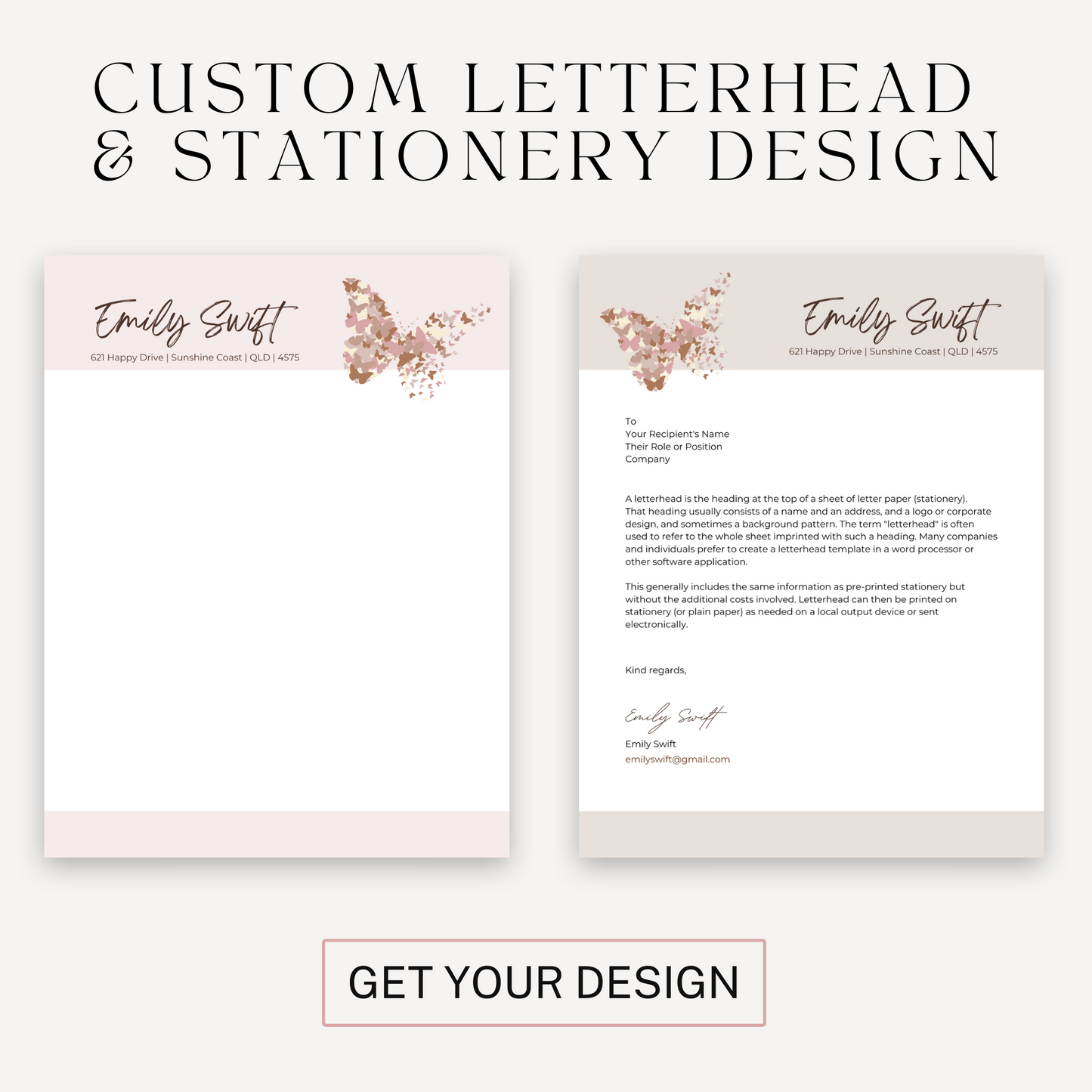 Custom Letterhead Design | Business Letterhead | Custom Stationery