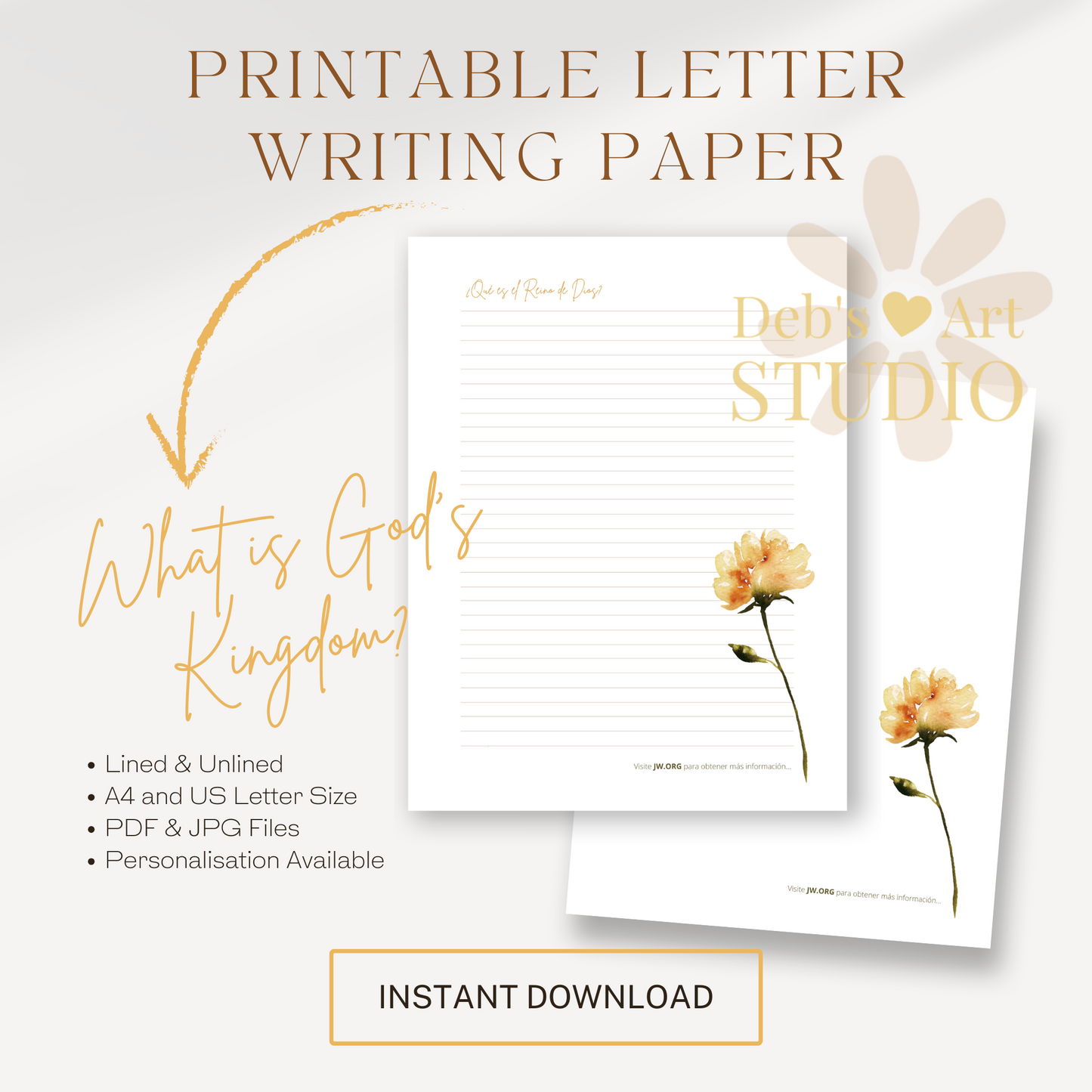 What Is God's Kingdom? | JW Letter Writing | Yellow & Orange Flowers