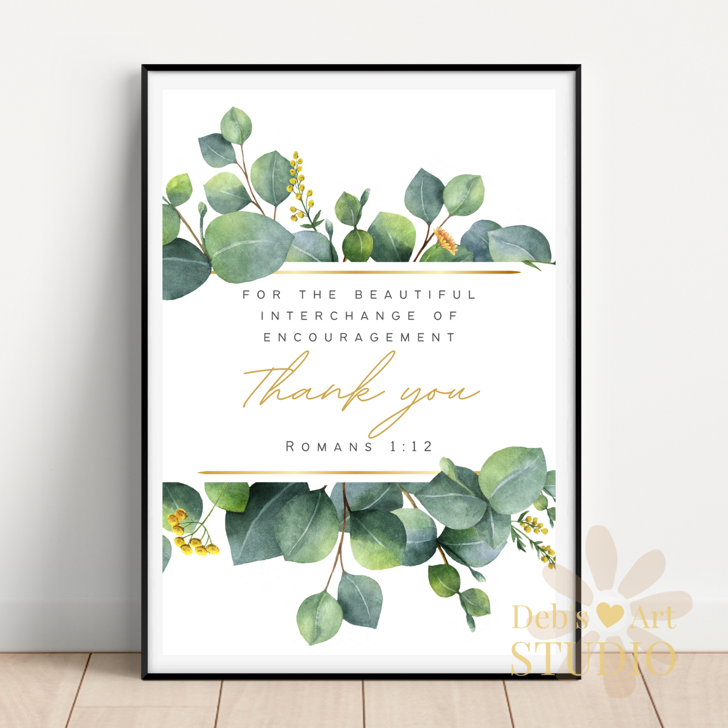 Thank you, Encouragement | Romans 1:12 | Eucalyptus | Printable Card