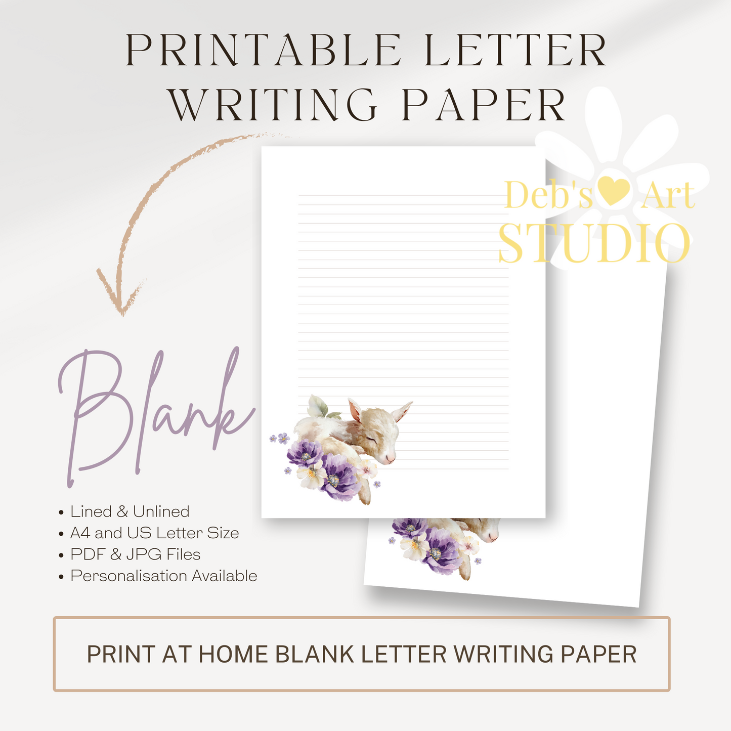 JW Letter Writing Paper | JW Printable | Notepaper | Baby Animals