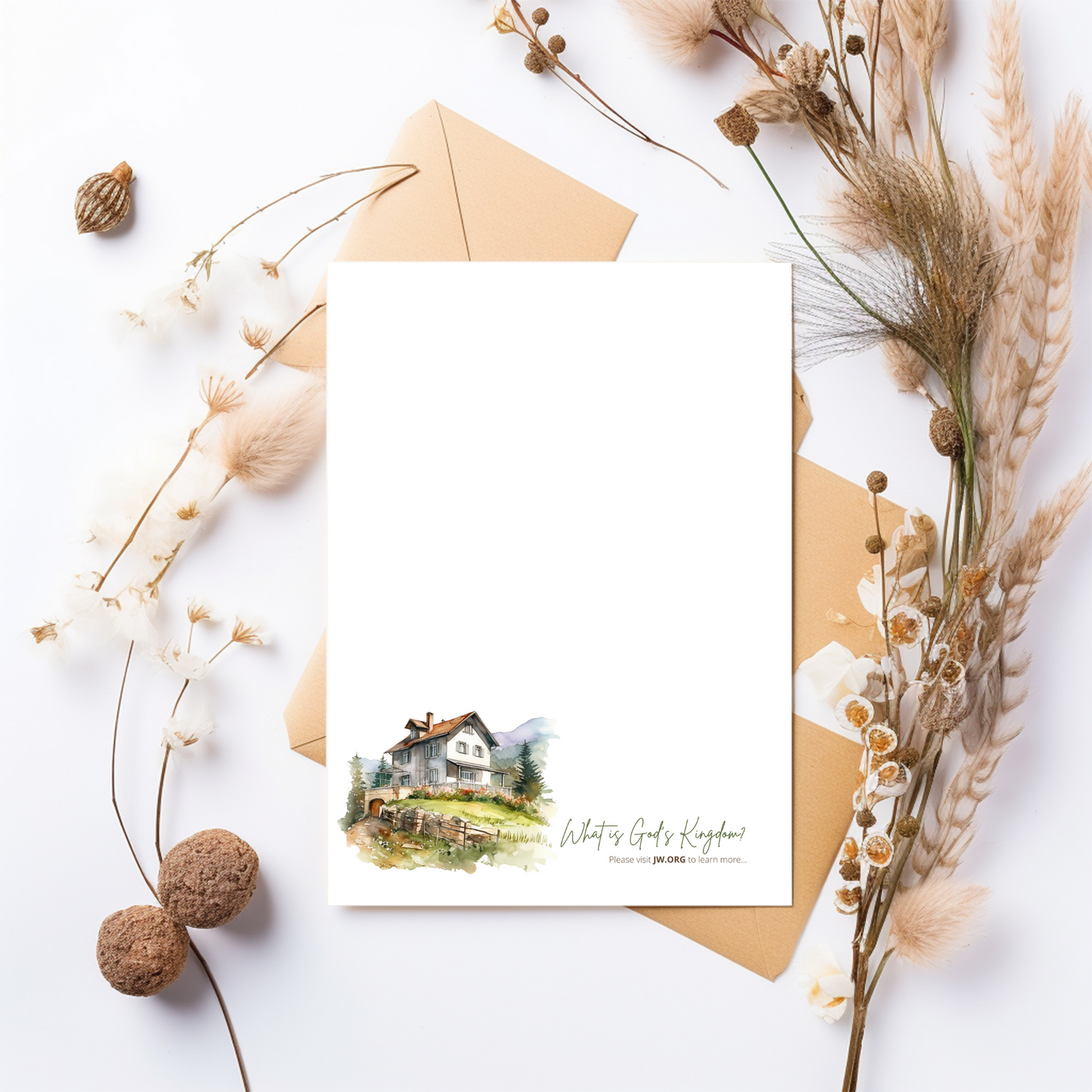 God's Kingdom Letter Writing Paper | JW Letterhead | Mountain landscapes