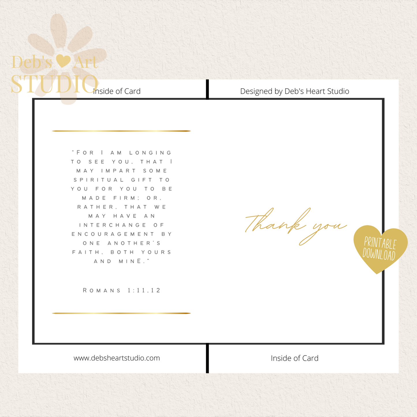 Thank you, Encouragement | Romans 1:12 | Eucalyptus | Printable Card