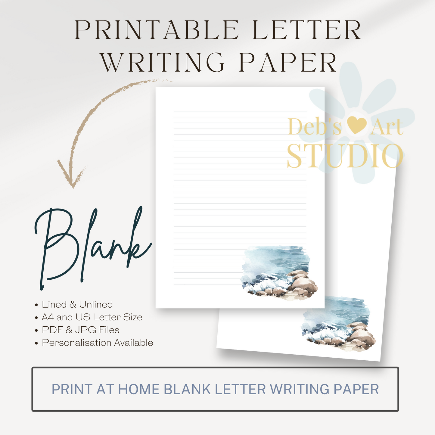 Letter Writing Paper | JW Printable | Letterheads | Lighthouse Oceans