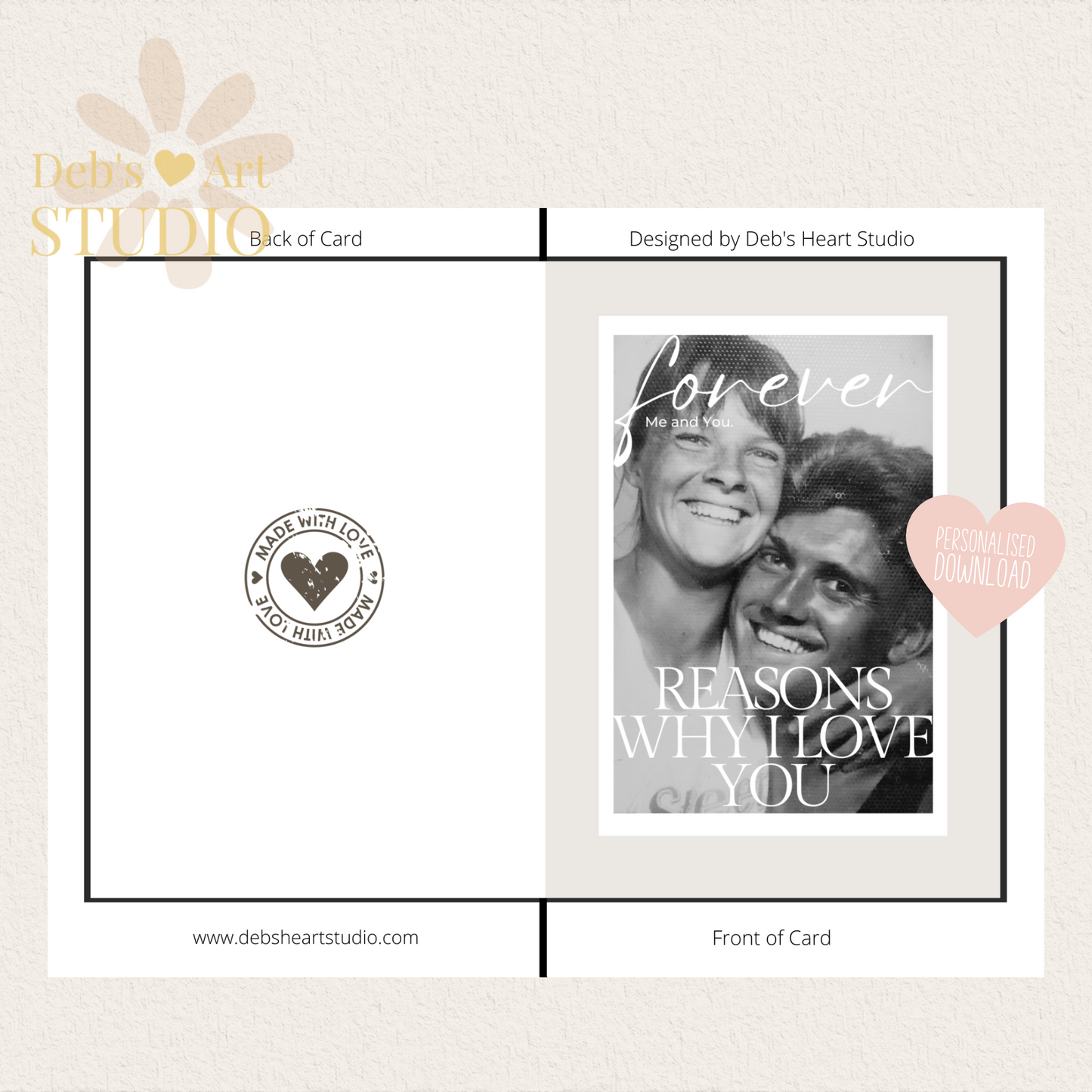 Wedding Anniversary, Personalized Card | 5x7" | Custom Greeting Card