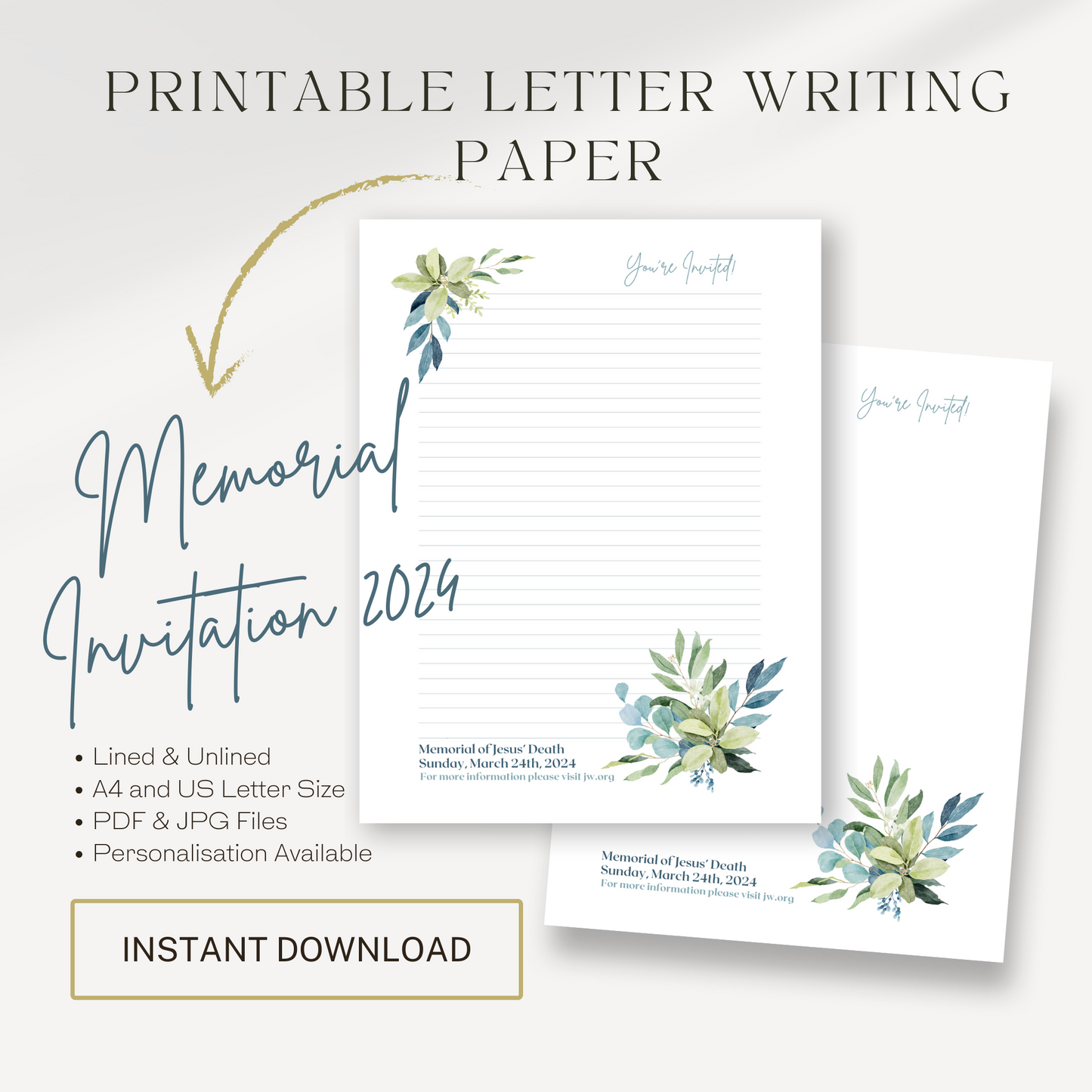 Memorial | Luke 22:19 | Spanish, JW Letter Writing | Eucalyptus Leaves