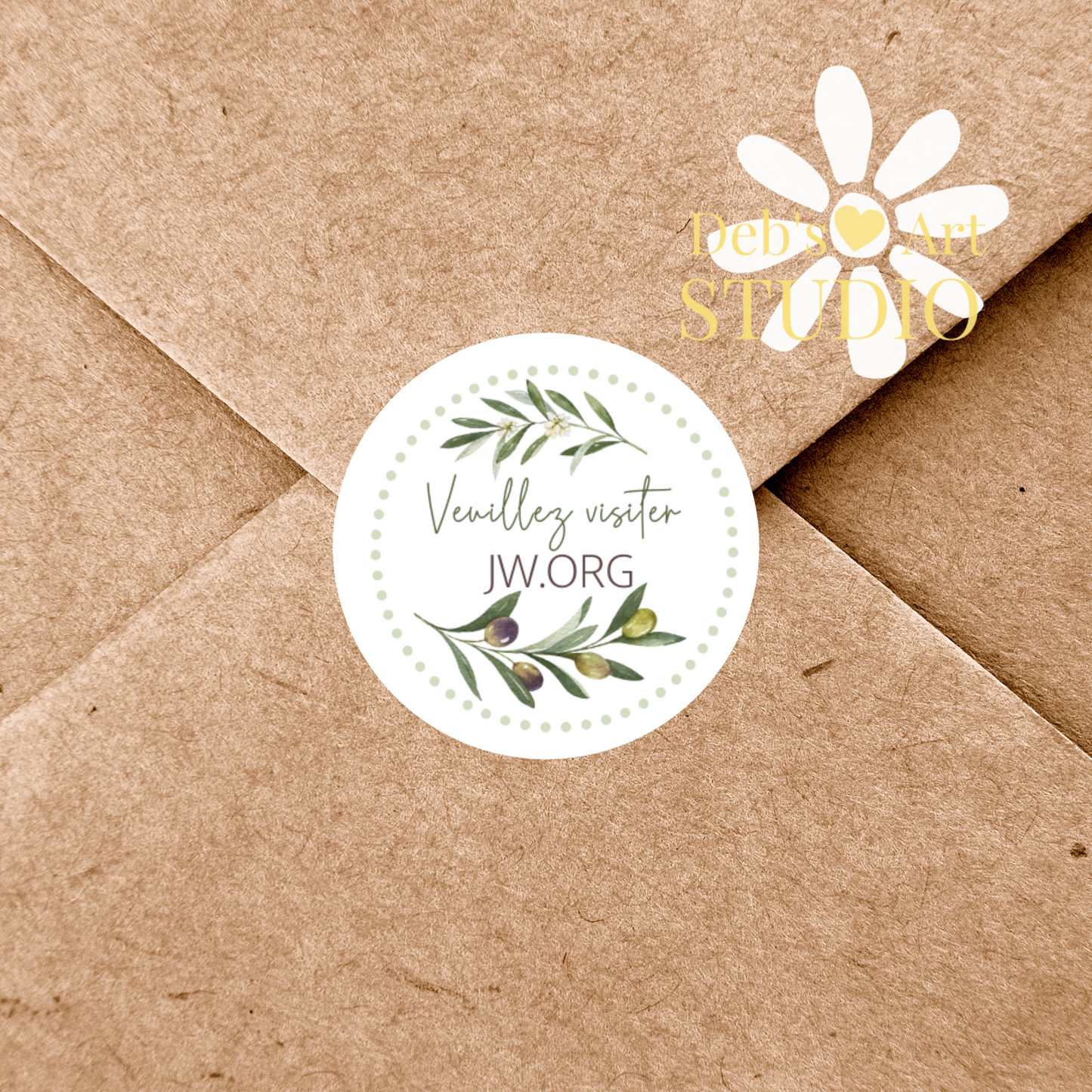 You're Invited | Envelope Stickers | French | Olive Branch