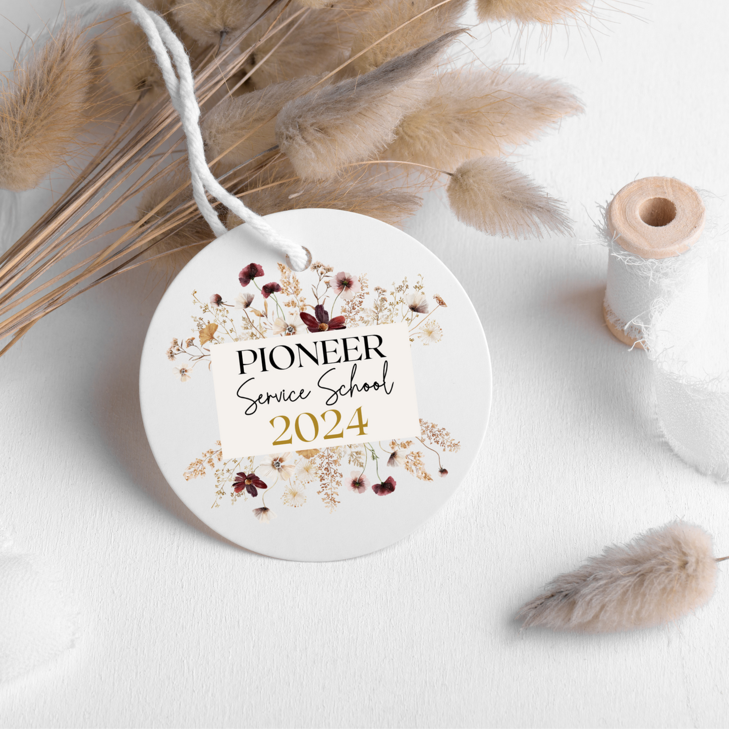 Pioneer Gift Tag, Stickers | 2024 Pioneer School | Boho Wildflowers