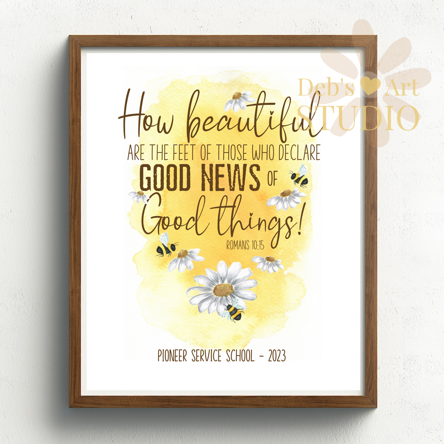 Romans 10:15, Bible Verse Wall Art | JW Pioneer Gifts | Pioneer School